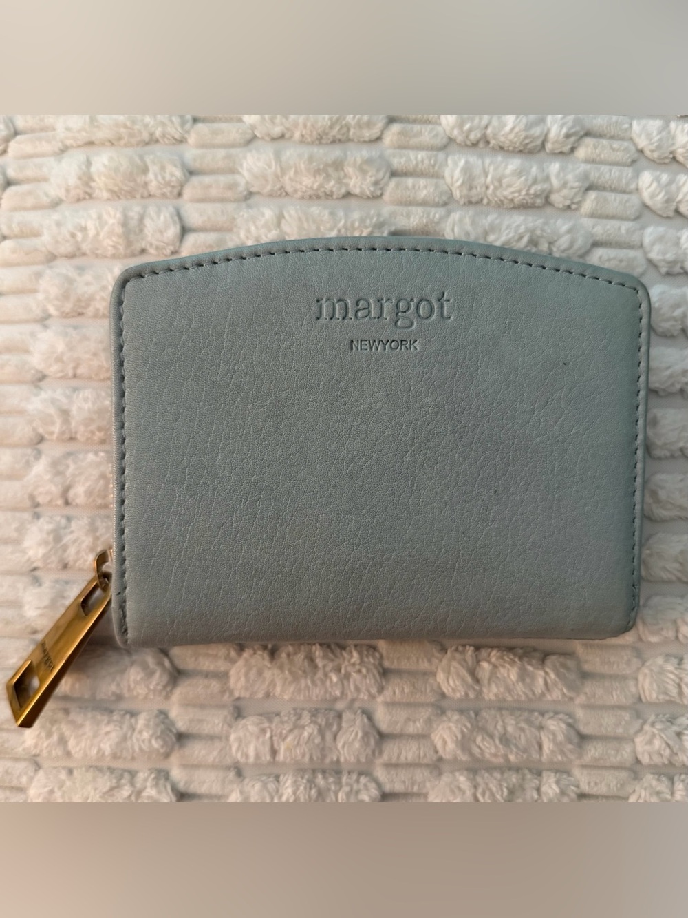 Margot Small Leather Wallet, pale aqua color, Excellent condition!!